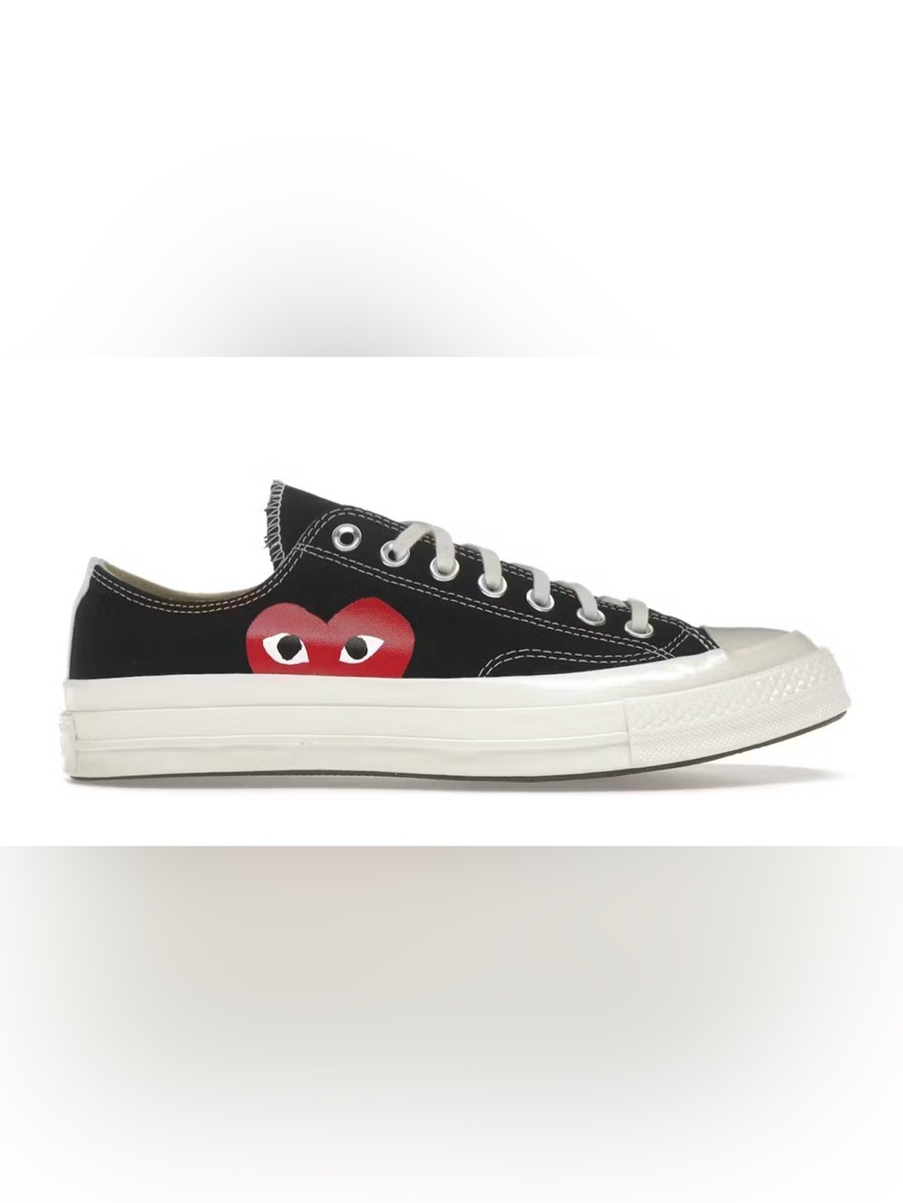 Converse Sneakers Unisex 8.5 Black Comme des Garcons Play Chuck 70 Low